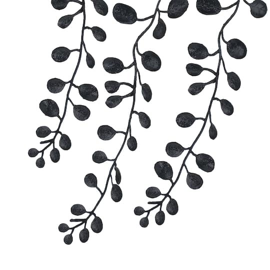 11" Black Glitter Boxwood Pick by Ashland®